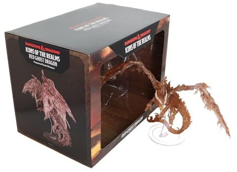 WizKids Dungeons and Dragons Figure: Red Ghost Dragon - Huge Size, 10 Inches Tall, Red, Teen, Young Adult