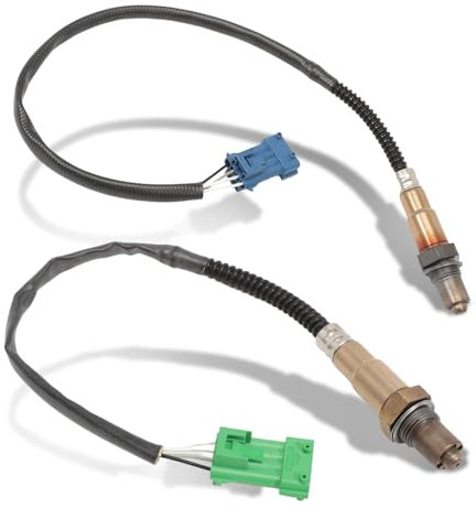 Anlseiod 2 x Sonda Lambda per Peugeot 206 207 208 3008 306 308 406 407 508 5008 1007 PARTNER Citroen BERLINGO C2 C3 C4 C6 DS3 SAXO XSARA 96359782 Sensore ossigeno Numero di connessioni: 4 pin