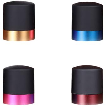 Cabilock 4 Stück Silikon Weinstopper Flaschenverschluss Wiederverwendbar für Wein Bier Standardflaschen Frischhaltend Zufällige Farbe