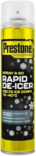 MegaBargain Prestonee Rapid De-Icer Spray for Windscreen (-40°C, 6 Pack) – Fast-Acting Ice Remover, Anti-Freeze Solution for Cars in Winters Conditions