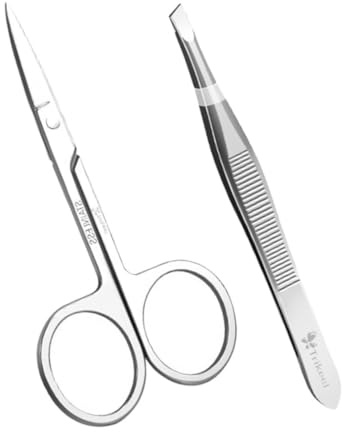 Ipetboom 1satz Edelstahl Augenbrauenpflege Mit Schere Und Pinzette Präzises Trimmen Von Augenbrauen Für Persönliche Und Professionelle Anwendung