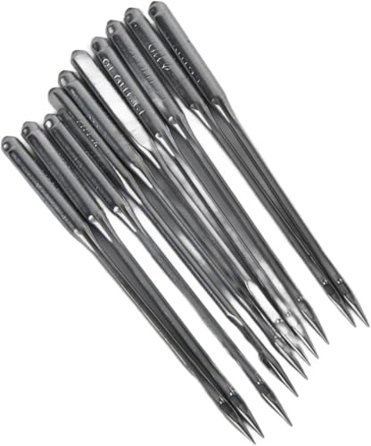 10 agujas para máquina de reparación de zapatos, aguja de acero inoxidable plateado, herramienta de reparación de zapatos, agujas de máquina de coser (SL-26)