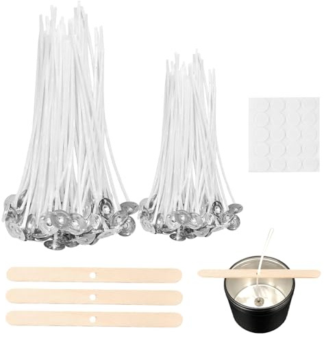 TAGMEIU 100 Pcs Candle Wicks for Candle Making, Cotton Wick Set