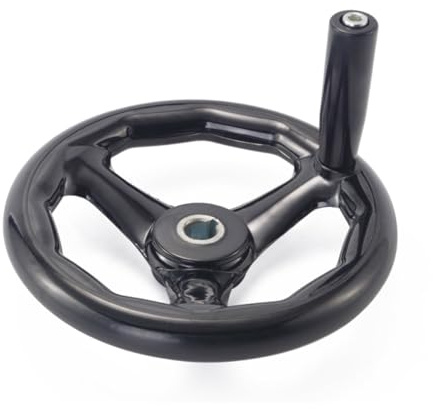 Roue À Main 3 Branches Ø100-250mm Noire Bakélite Volant De Tour Antidérapante Fraisage Volant Avec Poignée Rotative Amovible Pour Tour Fraiseuse Rectifieuse(250 * 20 * 6mm)