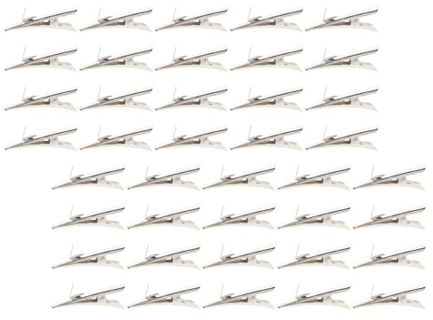 Toyvian 150piezas Pinza de Cocodrilo de Metal Pequeña Resorte Metálico para Manualidades Adornos de Navidad Paquete Pinzas para Fotos y Peinados