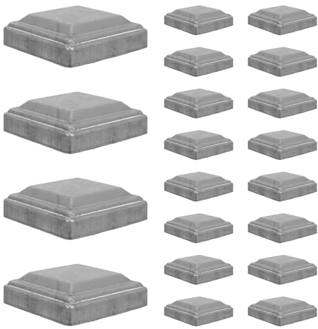 BIUDECO Cappucci per Pali di Recinzione Quadrati 80x80 Mm in Ferro 10 Pezzi, Coperture Protettive per Ringhiere e Parapetti, Facile Installazione per Sistemi di Decking e Balconi