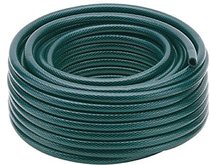 50m Garden Hose Pipe Reel Reinforced Tough 50 Metre Outdoor Hosepipe Green Suitable For All Garden Watering Tasks Patio Or Vehicle Cleaning