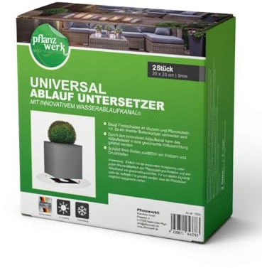 Pflanzwerk Pflanzkübel Untersetzer 2er Set *BLUMENKÜBEL FROSTSCHUTZ* *KEIN STAUWASSER* *Perfekter WASSERABLAUF*