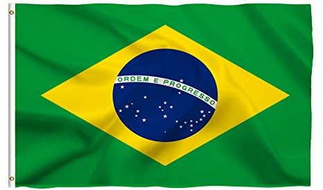 90x150cm Bandera Gran Gran Brasil Indicador De La Bandera De Poliéster Impresa Brasil Bandera Nacional Con Arandelas De Latón