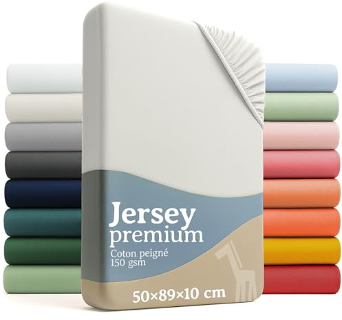 Laleni Premium Spannbettlaken, 50x89cm, für Babybett & Kinderbett, 100% Baumwolle, Oeko-TEX Zertifiziert, 2er Set, Ivory