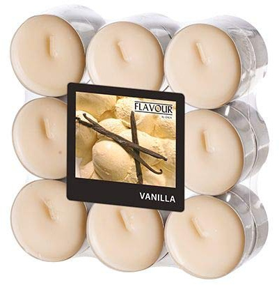 GALA Flavour by Duftlichte 96912 Scented Candles Diameter 37.5 mm 16.6 mm Cream Vanilla Scented Tea Lights Scented Tea Lights Pack of 18