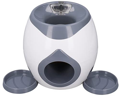 Lanzador automático de pelotas para perros, máquina de lanzamiento de pelotas de tenis para perros, recompensa de comida segura con 2 tenis para entrenamiento de perros
