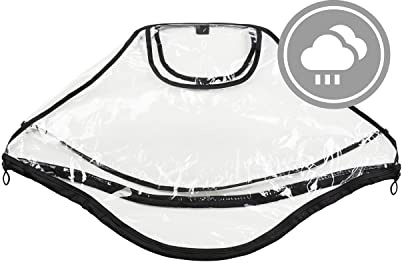 Hauck Universal Regenschutz Babyschale, Gute Luftzirkulation, Verschließbares Kontakt-Fenster, Eingriffsöffnung für Tragegriff, Wetterschutz Reise Baby Autositz, Transparent
