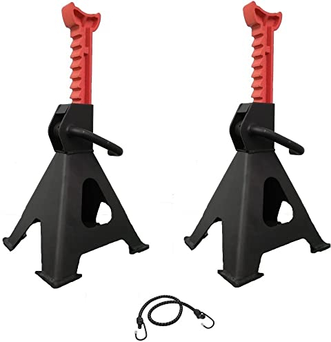 Compatible avec Mazda Paire de Cric à chevalet pour support de voiture avec mécanisme à clic et base solide capacité 2 tonnes