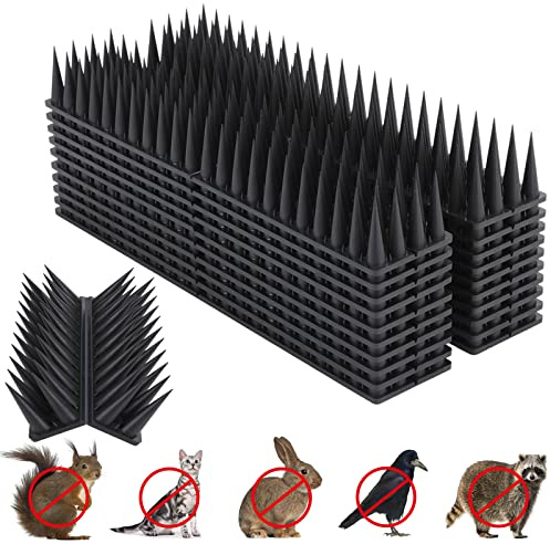 Quunoot Taubenabwehr Spikes, 5.8 Meter Vogelabwehr Taubenschreck für Balkon, Außenzaun und Dach, taubenschutz, Vogelschreck, Halten Sie Katzen, Hunde und Vögel fern（20 Stück）