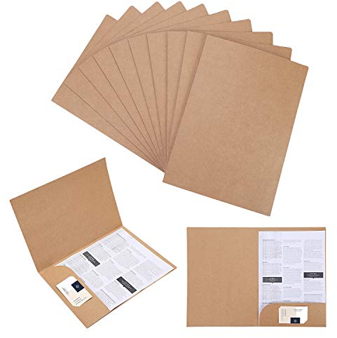 Dokumentenmappe a4 Kraftpapier 10 Stück Ordnungsmappe Präsentationsmappe A4 Papier Pappe Ordner Mappe Aktenordner Sammelmappe Ordner Umschläge Organisation Kräftiger Aktendeckel