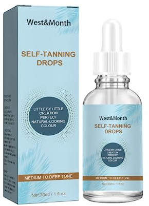 30ml Gotas Bronceadoras Faciales, Bronceador Solar Natural, Acelerador De Bronceado Autobronceadora, para Consigue Bronceado Natural, Consigue un Bronceado Natural