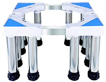 Adjustable Washing Machine Base Washing Machine Stand Base Heavy Duty Washing Machine Stand Mobile Base Movable Fridge Freezer Holder Stand with Lockable Wheels Moving Home