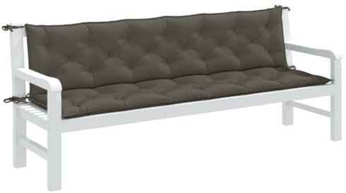 ZEYUAN Gartenbank-Auflagen 2 STK. Melange Dunkelgrau 200x50x7 cm Stoff, Terrassenmöbel, Wetterfeste Bank, Outdoor Bank, Parkbank, Garten Banken, Deko Bank, Gartenmöbel - 4002631