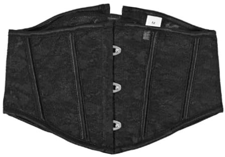 AAIXXIZAO Bustier Korsett Damen Mädchen Frauen Kurze Gotische Korsett Spitze Bustiers Korsetts Unterbrust Taille Korsett Schlankheits-Gürtel Modellierung Strap S Schwarz