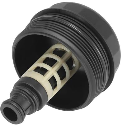 KMLONG Cubierta de la tapa de la carcasa del filtro de aceite del coche compatible con E81 E87 E88 E82 E91 E46 E60 11427508968 Tapa del filtro del motor