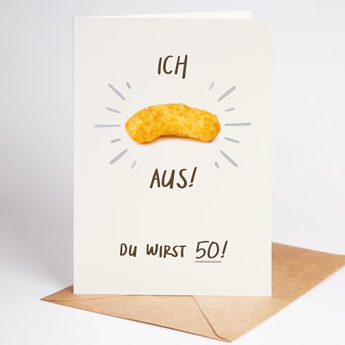 Lovely Cards -Ich Flip aus Du wirst 50 - lustige Geburtstagskarten zum 50. Geburtstag für Frauen Männer - Mann Frau - lustige Geburtstagsgeschenke - A6 (Klappkarte), mit Umschlag