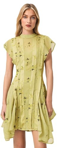 AllSaints Abito Fleur da Donna Abito sopra Il Ginocchio, Empoli Yellow, UK 8/US 4