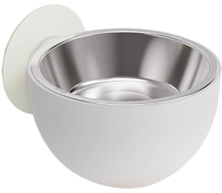 Hundenapf, Wandhalterung, 14,3 cm, Edelstahl, auslaufsicher, magnetisch, praktische feste Wandhalterung, erhöhter Futternapf, abnehmbar, für Katzen, Hunde, Futter und Wasser