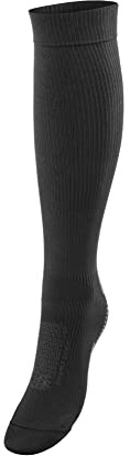 FLOKY calze RE-CHARGE. Calzettoni biomeccanici per recupero post allenamento o gara. Calza compressiva ad azione mirata. Migliora flusso sanguigno. Riduce i tempi di recupero post workout. Nero. L-XL