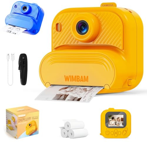 WIMBAM Appareil Photo Instantané Enfant, Jaune