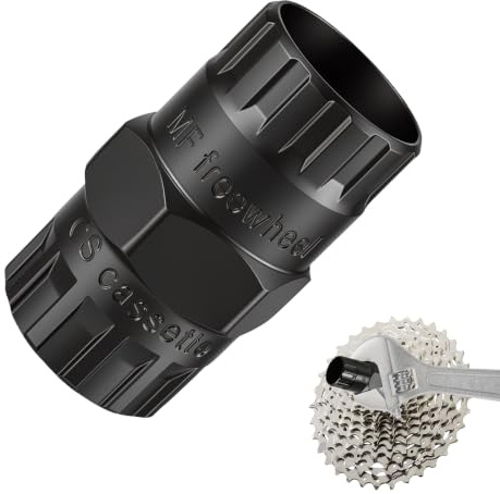 Outil 2 en 1 Démonte Cassette Vélo, démonte roue libre vélo, Extracteur Cassette et à Roue Libre, Systèmes 5-12 Vitesses, Outil d’Entretien de Vélo en Acier Alliage Traité Thermiquement