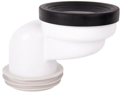 Cofan Conexión Manguito de Conexión Súper Excéntrico para Inodoro Ø90-110 mm, Manguito WC Compacto con Junta de Goma, Conector de Desplazamiento Lateral