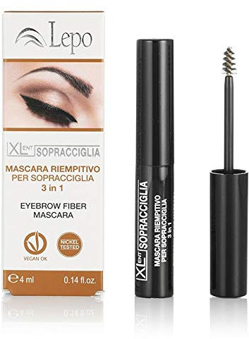 LEPO | Mascara Riempitivo per Sopracciglia Xlent, N. 02 Medio Scuro, per Sopracciglia Perfettamente Definite e Naturalmente Accentuate