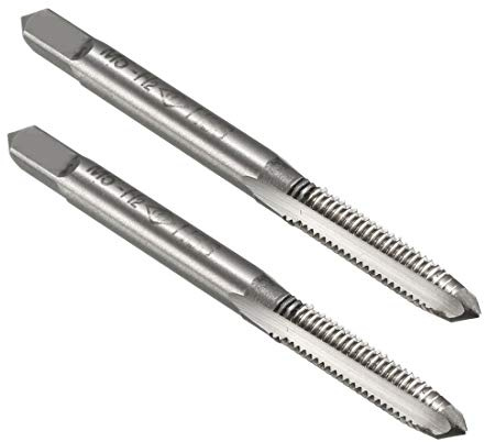 sourcing map Metric Machine Tap M5 x 0.8mm H2 High Speed Steel 3 Straight Flutes Screw Tapping Threading Machinist Repair DIY Tool 2pcs