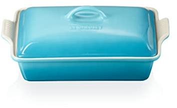 Le Creuset Cazuela rectangular cubierta Heritage PG07053A-3317, cerámica, caribeña