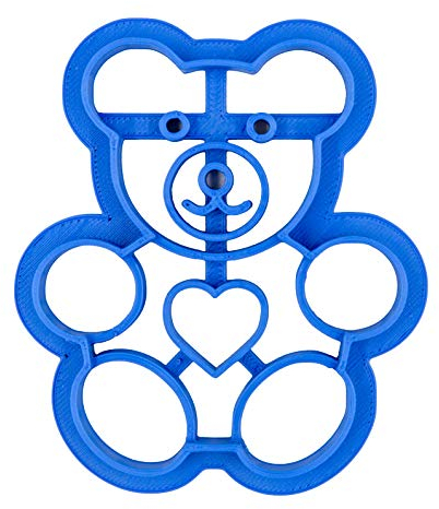 PlasticJewels - Emporte-Pièce Ourson Teddy Bear Cœur - Moule Biscuits Saint-Valentin Romantique Made in Italy - Forme Gâteaux Amour Fête Mères