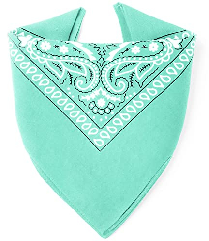 ...KARL LOVEN Bandana 100% Baumwolle Premium-Qualität für Damen Herren Halstuch Kopftuch original Paisley Muster Headwear Haar Schal Ansatz Handgelenk Kopf Biker