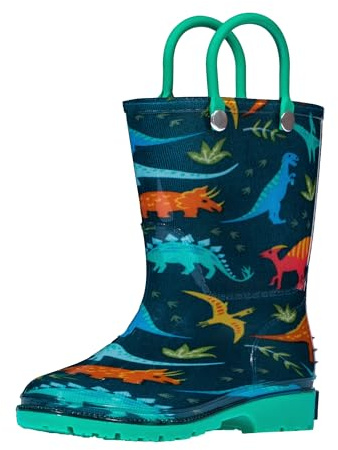 Wildkin Jurassic Dinosaurs Rain Boots, Size 13