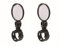 Tiardey 2PCS 360°Fahrradspiegel,Fahrradrückspiegel verstellbarer Rückspiegel Lenkermontierter Glasspiegel,Universalrückspiegel für Fahrrad und Motorrad