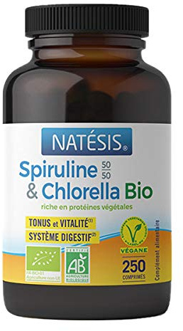 Natésis - Spiruline & Chlorella 50-50 400 mg 250cp - Vendu par unité
