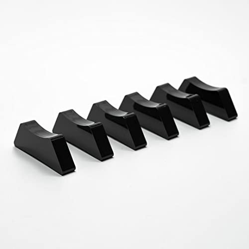 IKONA INNOVATION PLASTICS DESIGN Poggia Bacchette Cinesi da Tavolo in Plexiglass Colorato | Set da 6 pz | Idea Regalo Elegante per Mise En Place| Disegnato e Prodotto in Italia (Nero)