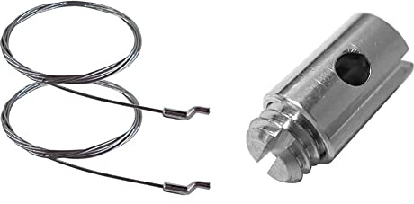 2x cable souple universel tondeuse avec tête en Z 1.9m motoculteur acier commande accélérateur & serre câble universel à visser butée fixation câble vélo cyclo moto scooter tondeuse tracteur (5x7.5mm)