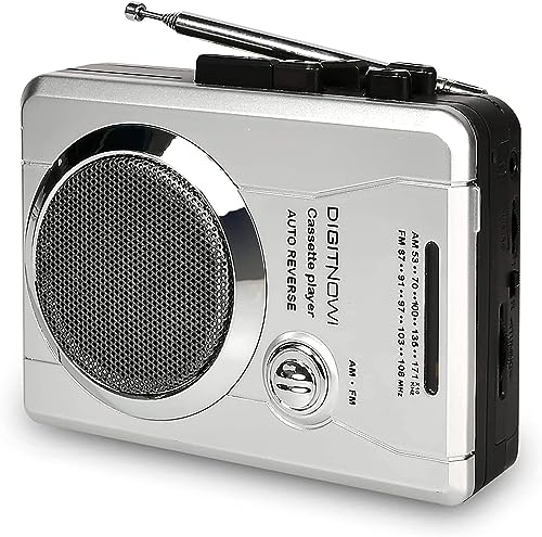 Caymuller AM/FM Tragbares Taschenradio und Sprach-Audio-Kassettenrekorder, persönlicher Audio-Walkman-Kassettenspieler mit integriertem Lautsprecher und Kopfhörer