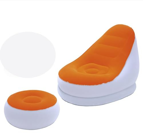 ZMIN Aufblasbarer Loungesessel, tragbares aufblasbares Sofa, Air Chaise Lounge, Lazy Couch für drinnen und draußen,A,115 * 98 * 85CM