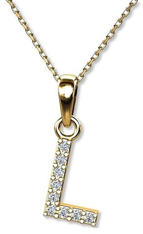 LillyMarie Buchstaben Kette Gold 333 Personalisierte Halskette mit Initial Anhänger Alphabet A-Z Buchstabenkette Damen Namenskette Geschenk für Frauen Weihnachten Geburtstag Valentinstag