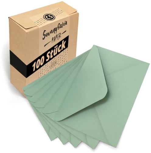 Japun - Enveloppes (100 pièces) format C5, 220 x 156 mm, vert