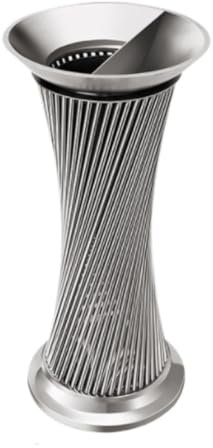 TOTIKI Papelera Bote De Basura Cenicero para Vestíbulo De Hotel Al Aire Libre, Cubo De Basura Vertical De Acero Inoxidable, Cubo De Basura Comercial Cubo De Basura(Blue,Silver)