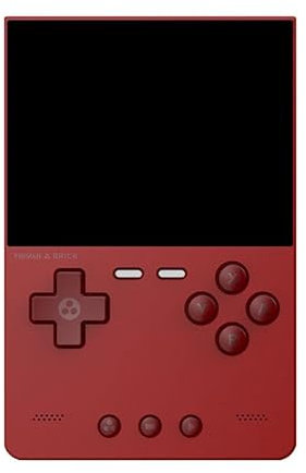 TRIM UI Brick Retro Game Console 64GB – 3.2” IPS High Resolution Display, High-Performance CPU, Compact & Portable, Multi-Emulator Support, Online Multiplayer, Play Anytime, Anywhere (Red)