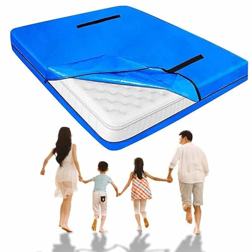 Sac de déménagement XXL – Housse de matelas robuste pour 208 x 200 x 38 cm – Rangement et transport – Idéal pour les déménagements et le stockage à long terme