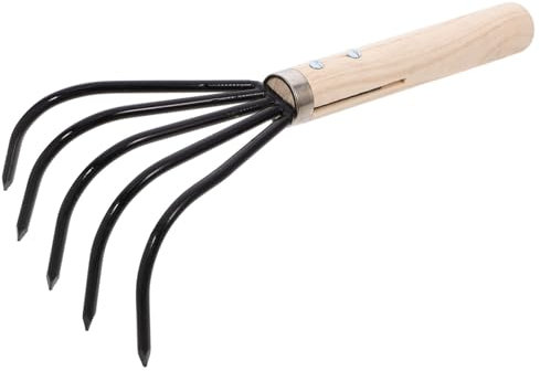 HEMOTON Rastrello da Spiaggia con Ergonomico Strumento per Scavare Vongole e Giardinaggio Compatto e Leggero per Sabbiature e Preparazione per e Verdure